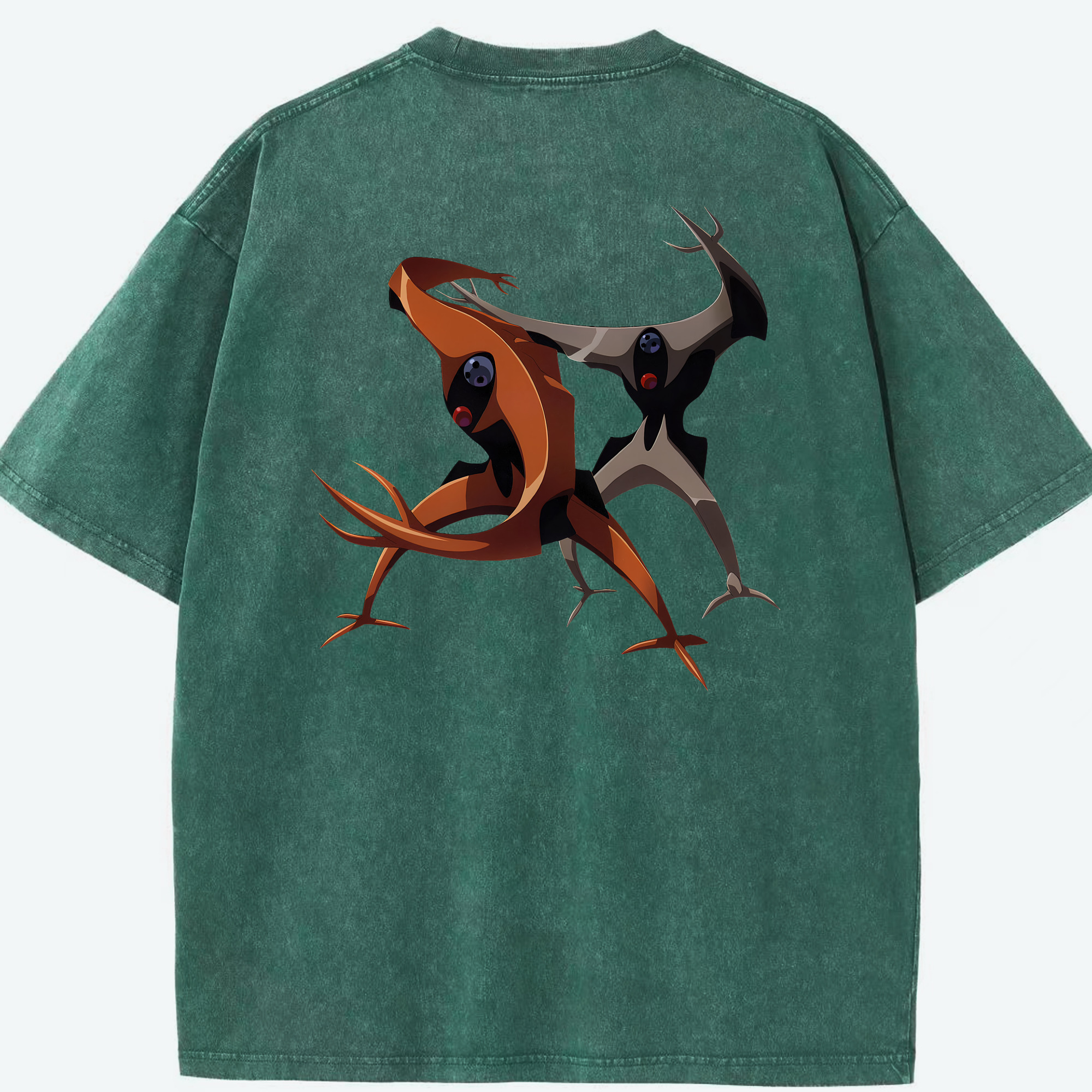 （画像用） EVA 新世紀エヴァンゲリオン 綿100% ヴィンテージ風 半袖Tシャツ（背面プリント）